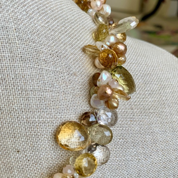 Handmade Semi-Precious Statement Necklace - Picture 3 of 6